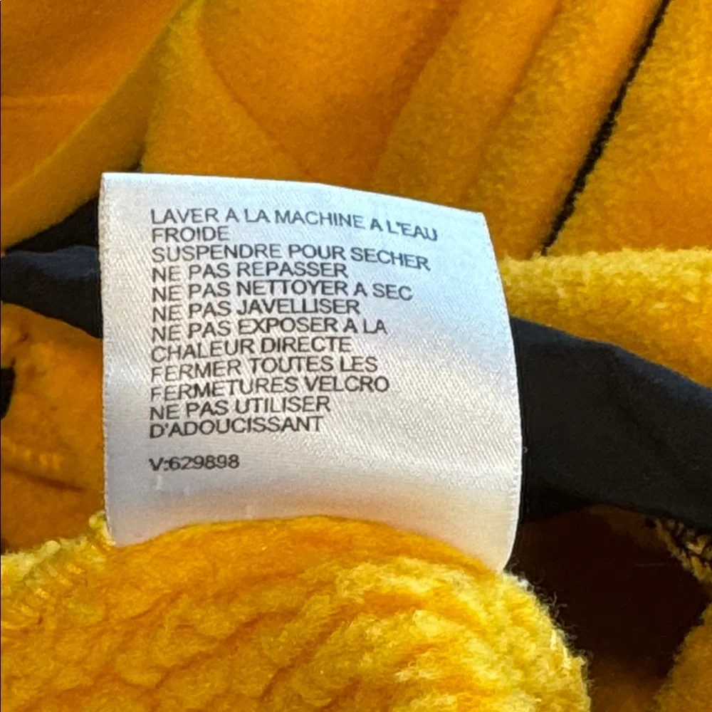 The North Face yellow black fleece zip up Denali jacket coat - Picture 8 of 9